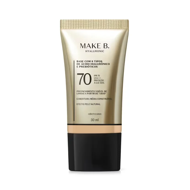 Base Líquida Protetora FPS 70 Make B. Hyaluronic Cor 130Q 30ml