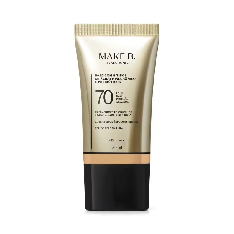 Base Líquida Protetora FPS 70 Make B. Hyaluronic Cor 170Q 30ml