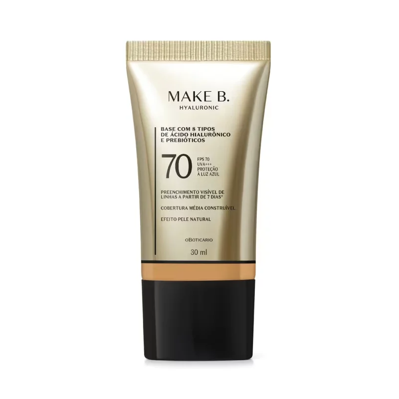Base Líquida Protetora FPS 70 Make B. Hyaluronic Cor 205N 30ml
