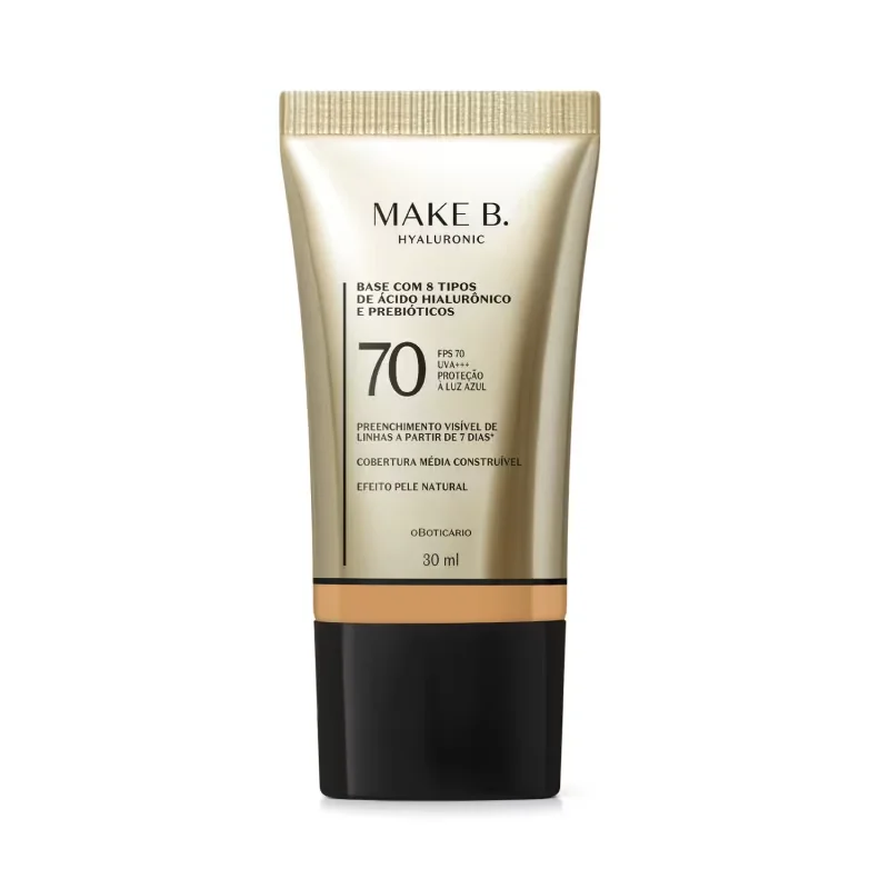 Base Líquida Protetora FPS 70 Make B. Hyaluronic Cor 210Q 30ml