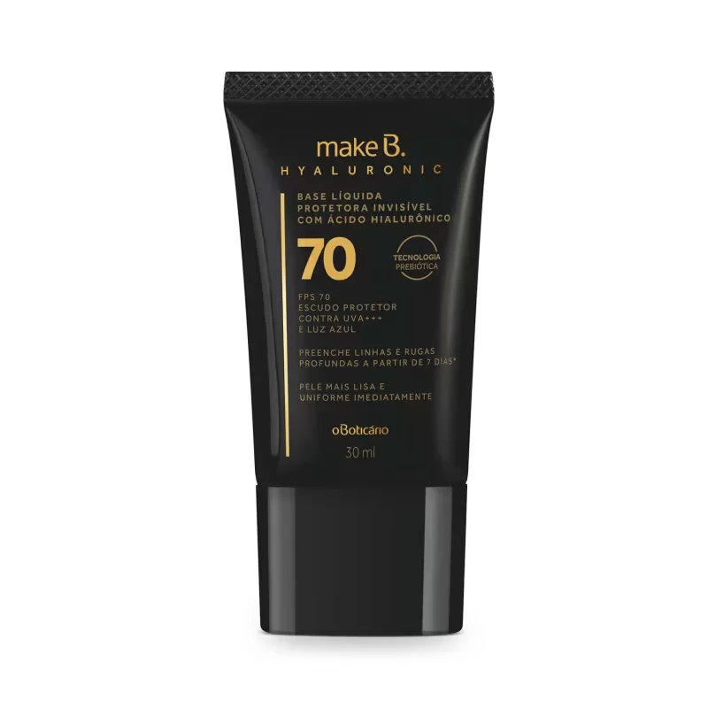 Base Líquida Protetora Invisível FPS 70 Make B. Hyaluronic 30ml