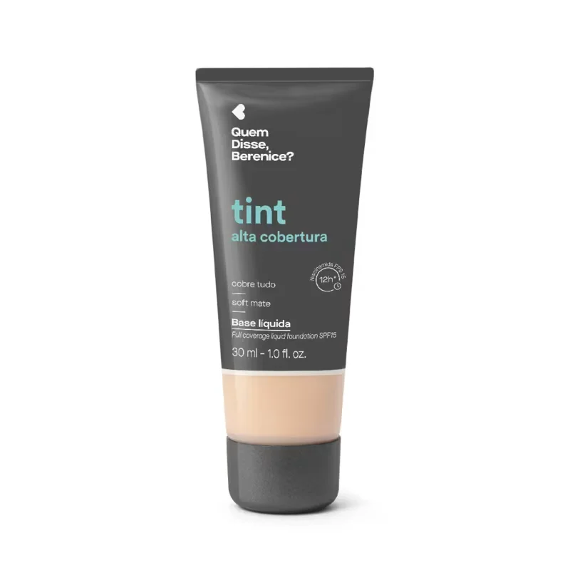 Base Líquida Tint Alta Cobertura Cor 100F Quem Disse, Berenice? 30ml