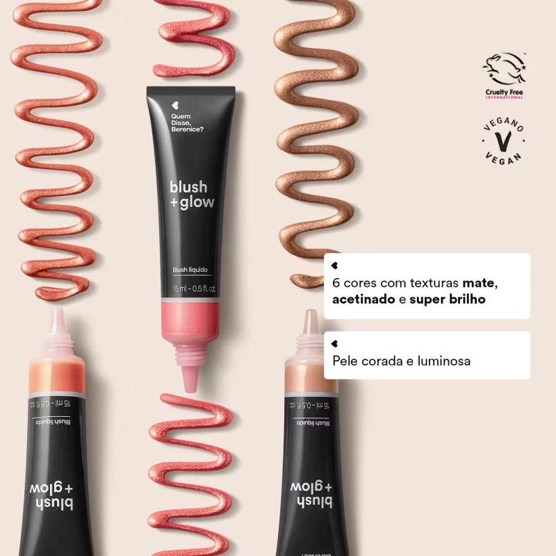 Blush Líquido Blush +Glow Rosa Rosalix Quem Disse, Berenice? 15ml