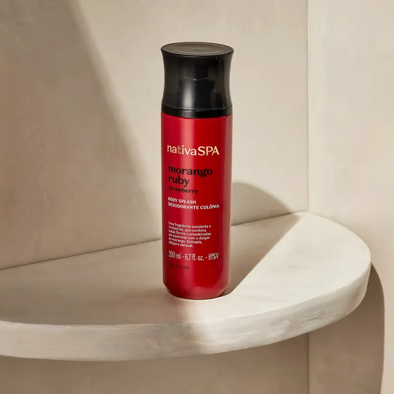 Body Splash Desodorante Colônia Nativa SPA Morango Ruby 200ml