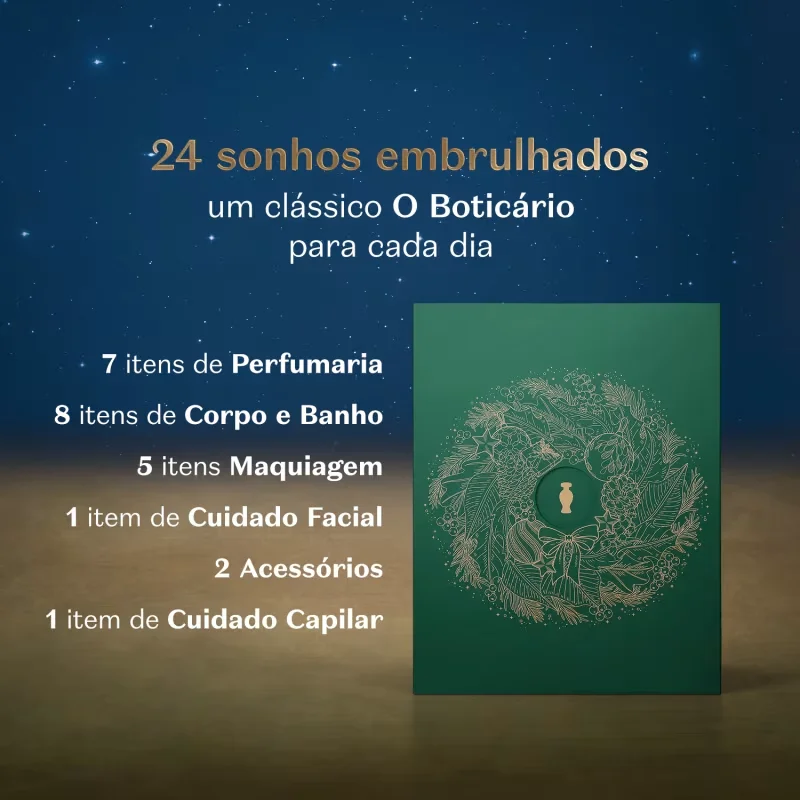 Calendário do Advento 2025 O Boticário (24 itens)