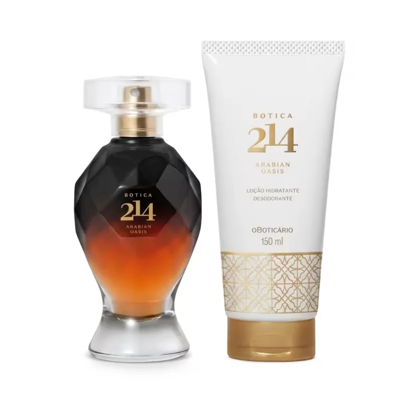 Combo Botica 214 Arabian Oasis Feminino: Eau De Parfum 75ml + Loção Corporal 150ml
