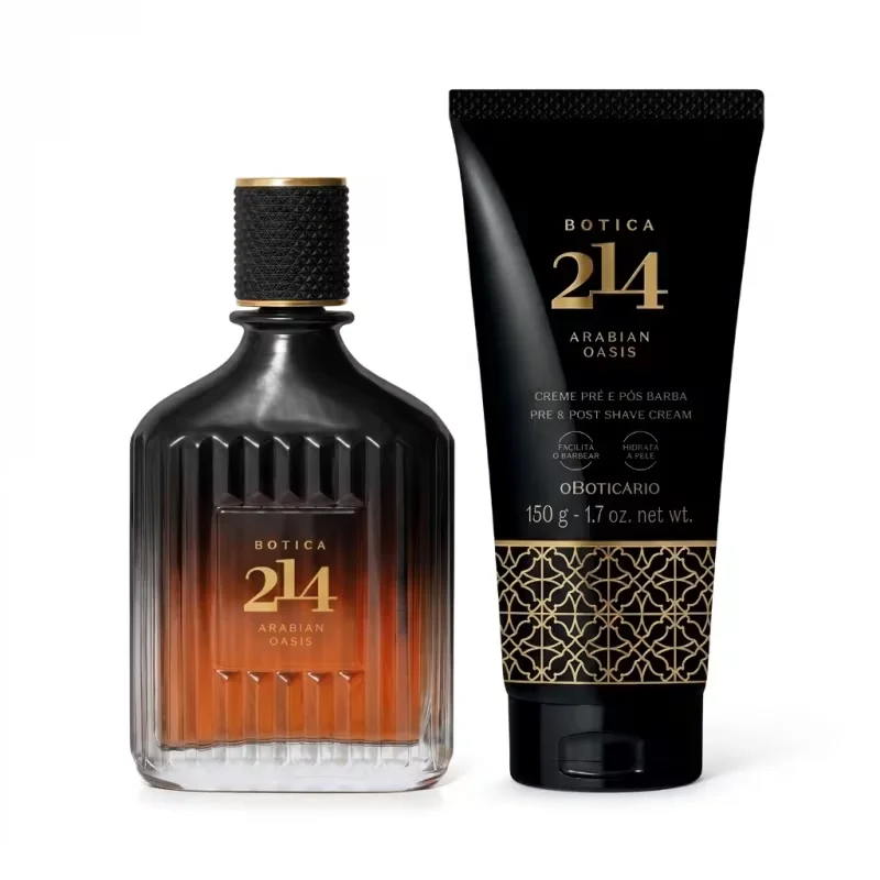 Combo Botica 214 Arabian Oasis Masculino: Eau De Parfum 90ml + Creme Pós-Barba 150g