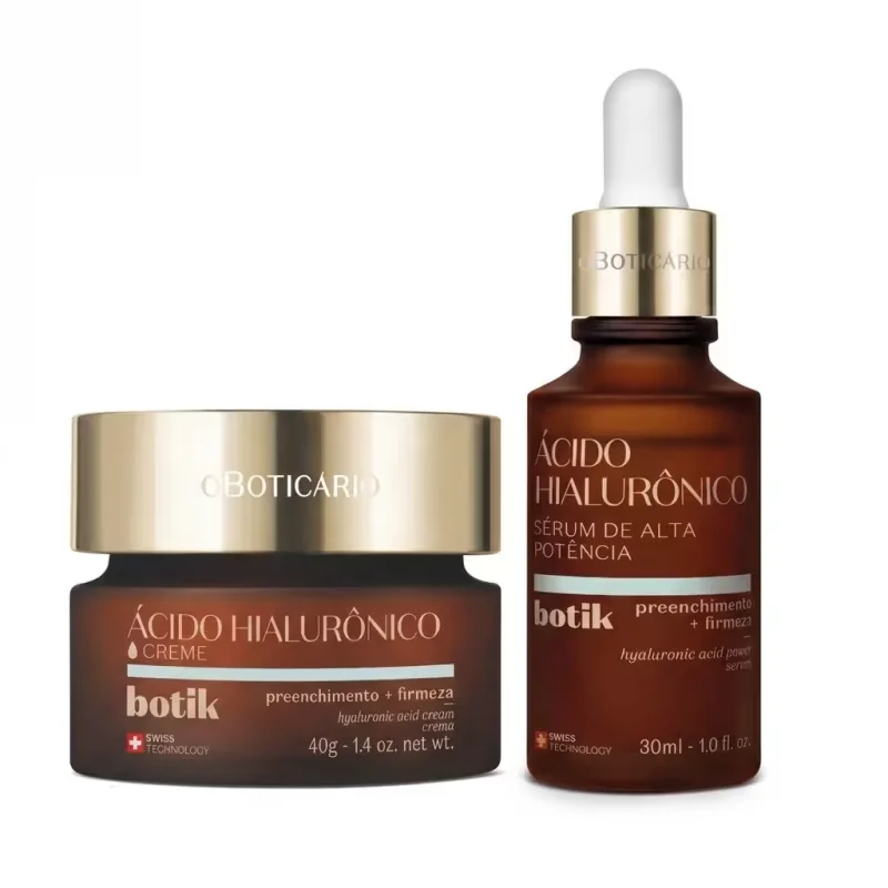 Combo Botik Ácido Hialurônico: Creme Facial Firmador 40g + Sérum de Alta Potência 30ml