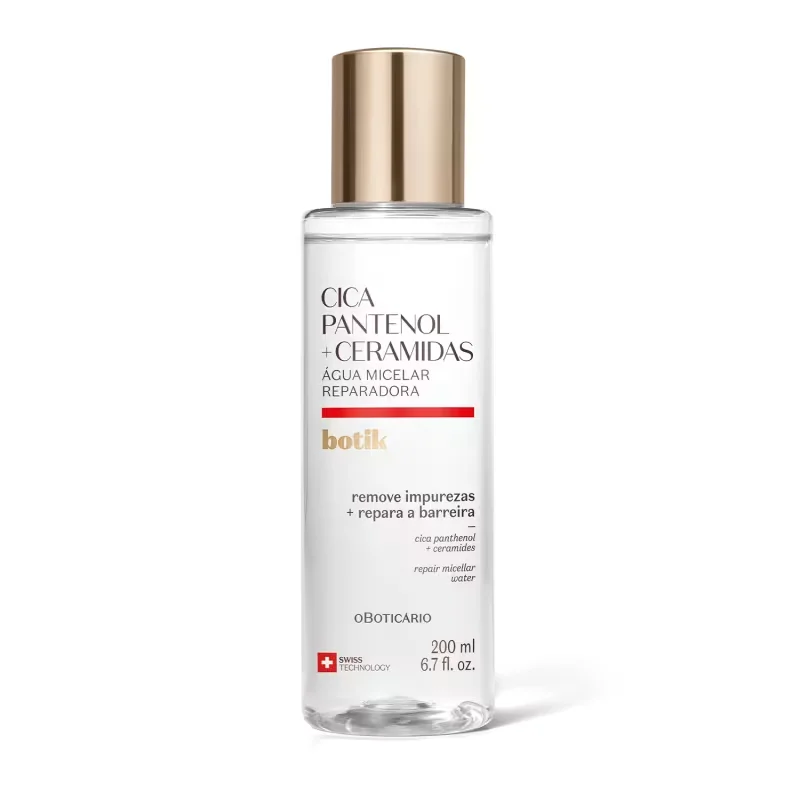 Combo Botik Cica Pantenol E Ceramidas: Água Micelar Reparadora 200ml + Creme Facial Multirreparador Calmante 30g