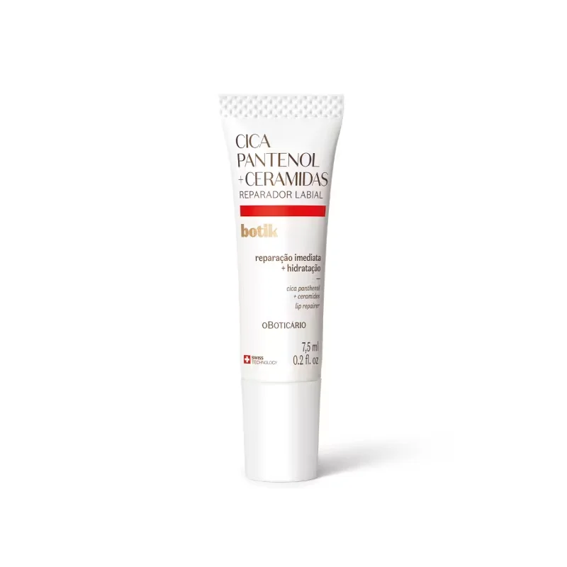 Combo Botik Cica Pantenol E Ceramidas: Creme Facial Multirreparador Calmante 30g + Reparador Labial 7,5ml