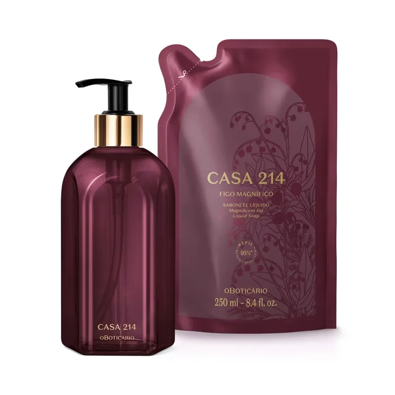 Combo Casa 214 Figo Magnífico: Sabonete Líquido 250ml + Refil 250ml