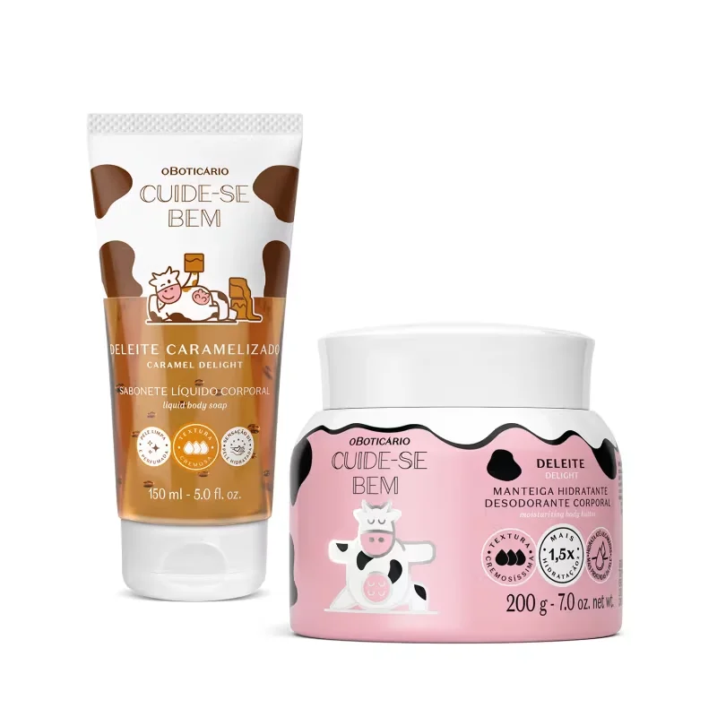 Combo Cuide-Se Bem Deleite: Manteiga Corporal 200g + Sabonete Líquido 150ml