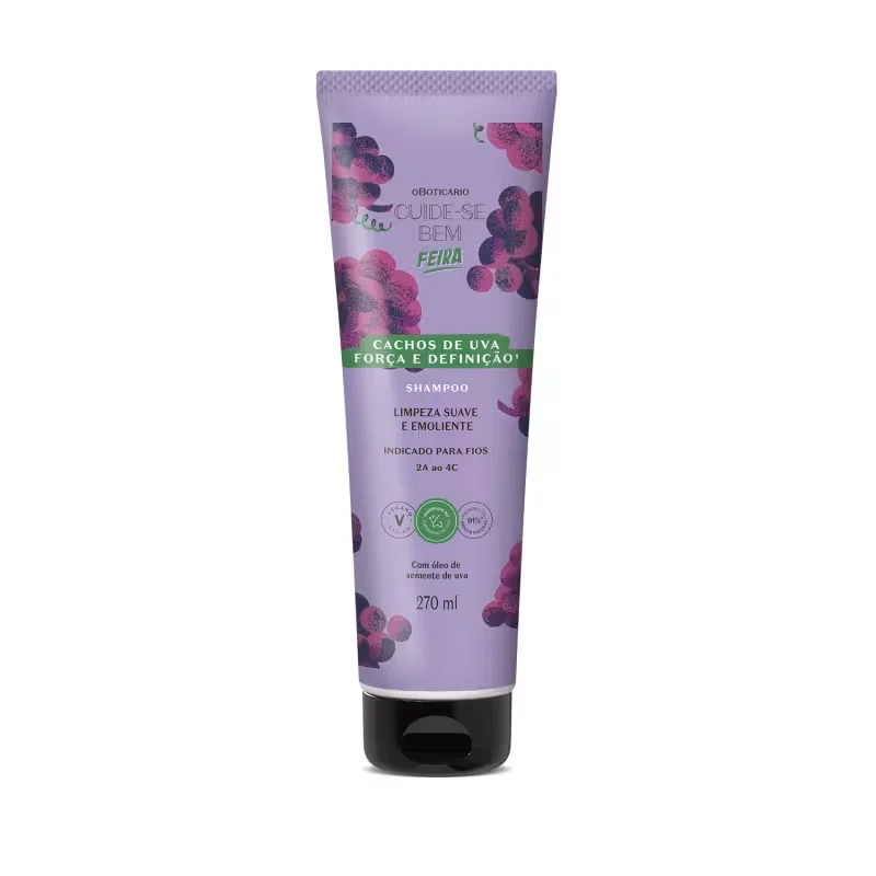 Combo Cuide-se Bem Cachos de Uva: Shampoo 270ml + Condicionador 250ml + Spray Perfumado 100ml