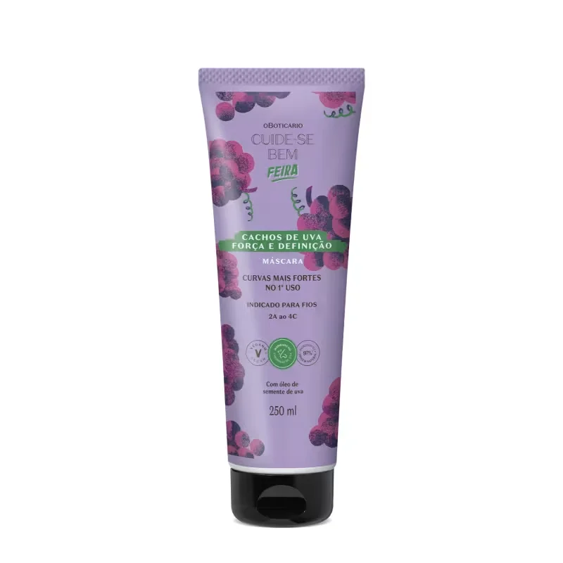 Combo Cuide-se Bem Cachos de Uva: Shampoo 270ml + Máscara Capilar 250ml +Condicionador 250ml