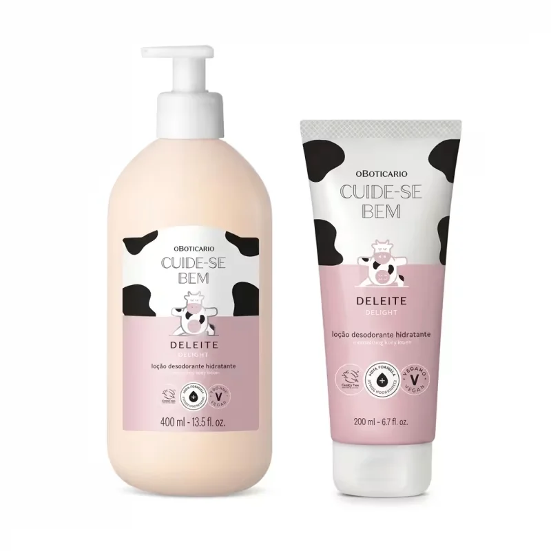 Combo Cuide-se Bem Deleite: Loção Hidratante Desodorante 400ml + Loção Hidratante Desodorante 200ml