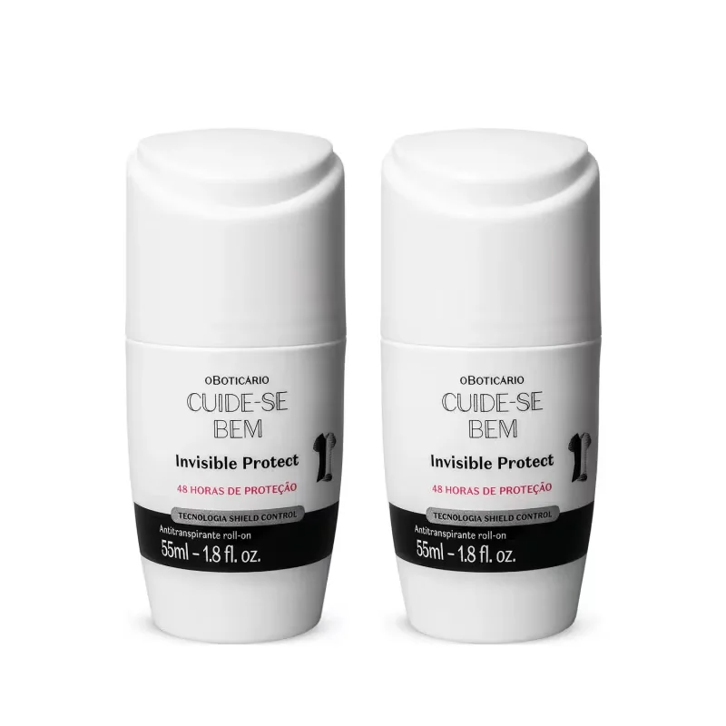 Combo Cuide-se Bem Invisible Protect: Desodorante Antitranspirante Roll-on 2x55ml