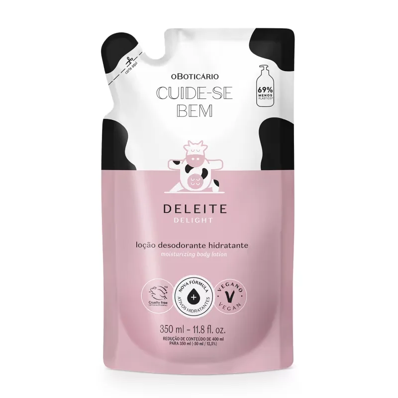 Combo Cuide-se Bem: Loção Corporal Nuvem 400ml + Refil Deleite 350ml