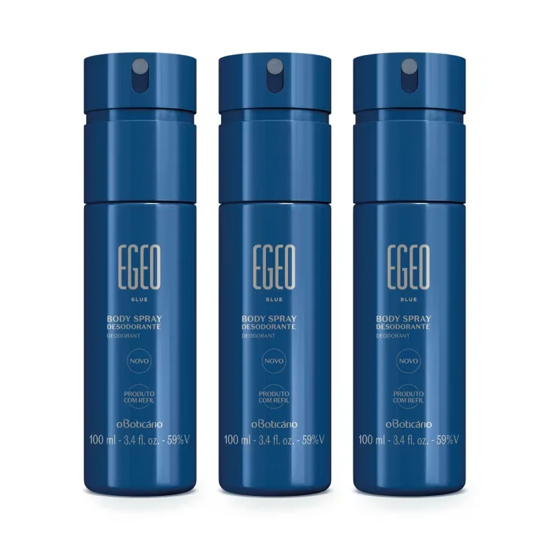 Combo Egeo Blue: Body Spray Desodorante 100ml (3 unidades)