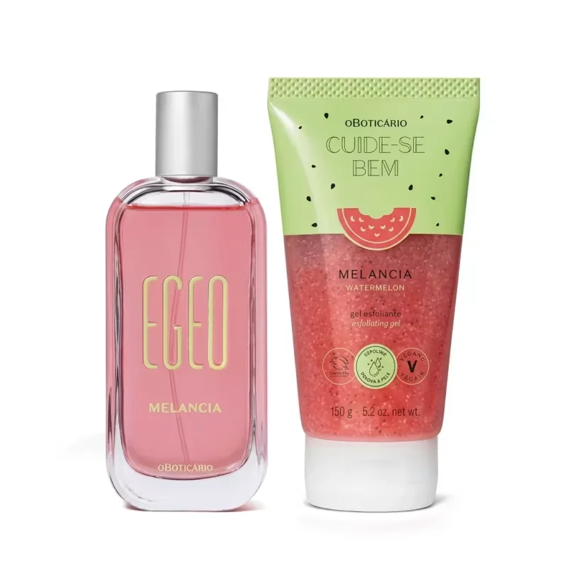 Combo Egeo Melancia: Colônia 90ml + Gel Esfoliante 150g