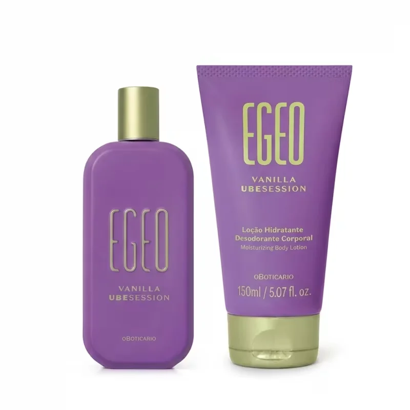 Combo Egeo Vanilla Ubesession: Desodorante Colônia 90ml + Loção Desodorante Hidratante Corporal 150ml