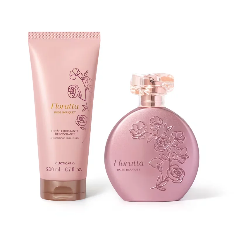 Combo Floratta Rose Bouquet: Desodorante Colônia 75ml + Loção Corporal 200ml