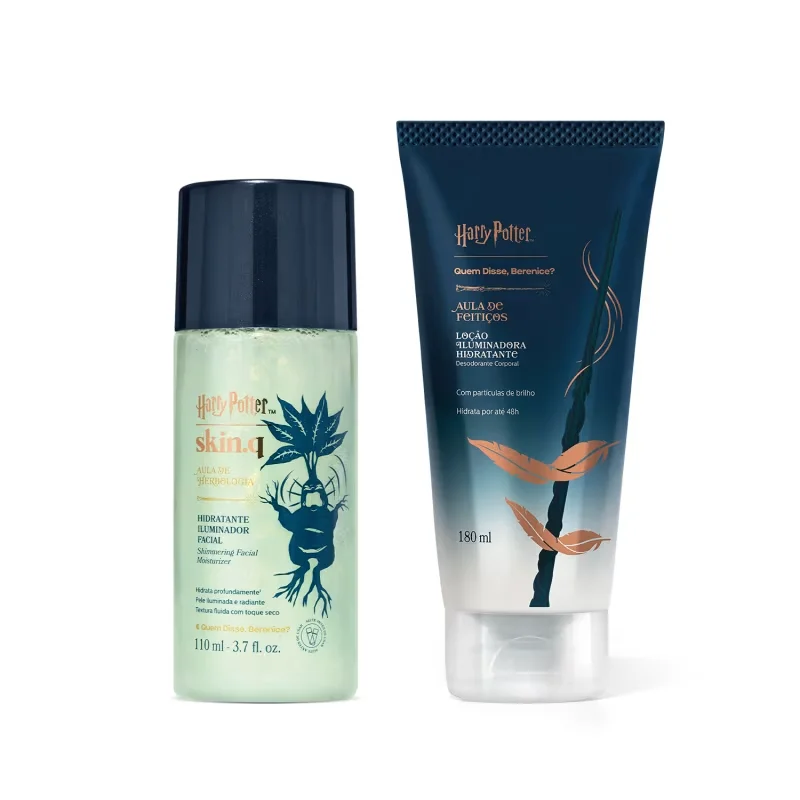 Combo Harry Potter Quem Disse, Berenice?: Loção Iluminadora Corporal 180ml + Hidratante Iluminador Facial 110ml
