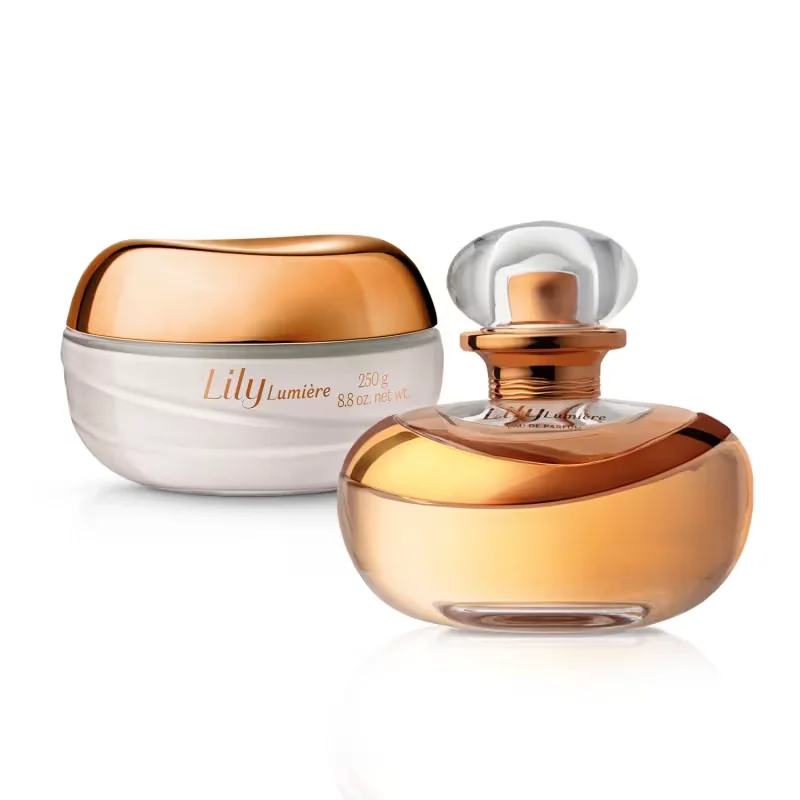 Combo Lily Lumière: Eau De Parfum 75ml + Creme Acetinado Hidratante Desodorante Corporal 250g