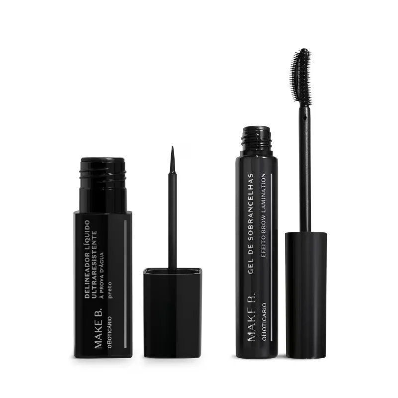 Combo Make B.: Delineador Líquido + Máscara de Sobrancelhas Brow Lamination