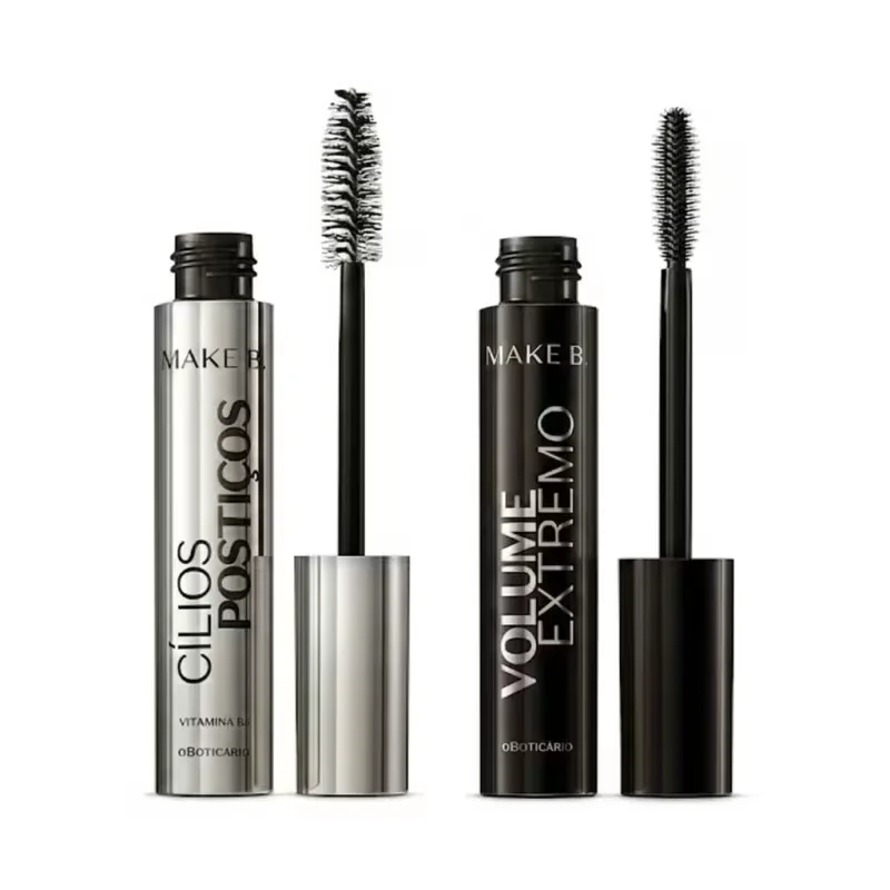 Combo Make B.: Máscara de Cílios Efeito Cílios Postiços 10g + Máscara de Cílios Volume Extremo 10ml