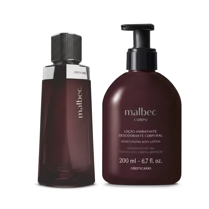 Combo Malbec: Desodorante Colônia 100ml + Loção Hidratante Desodorante Corporal 200ml