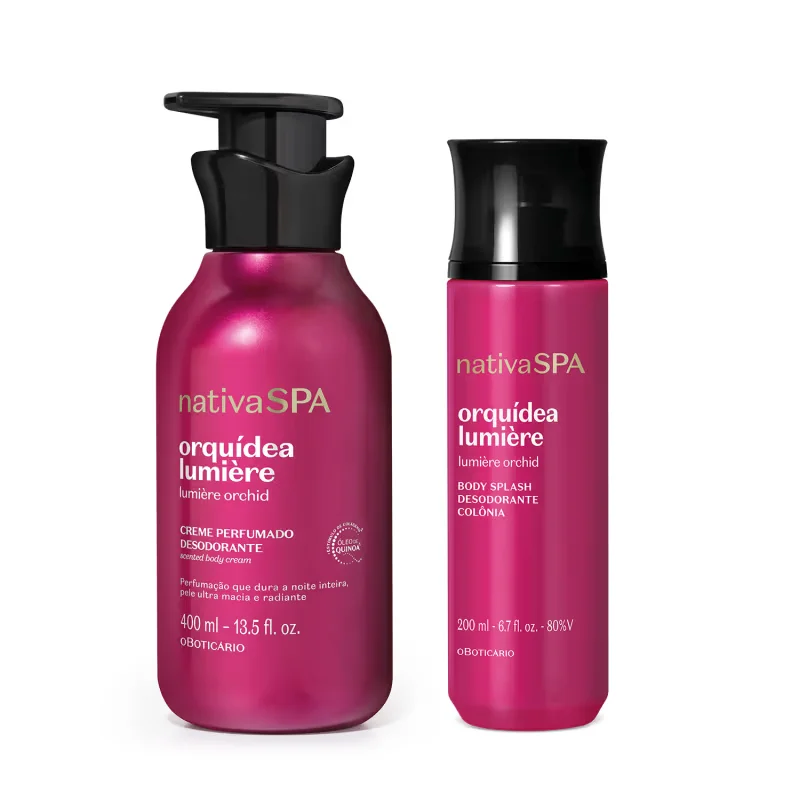 Combo Nativa SPA Orquídea Lumière: Creme Perfumado Desodorante 400ml + Body Splash 200ml
