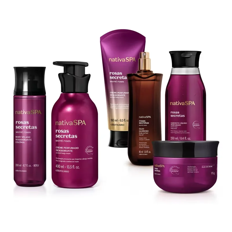 Combo Nativa SPA Rosas Secretas Completo (6 itens)