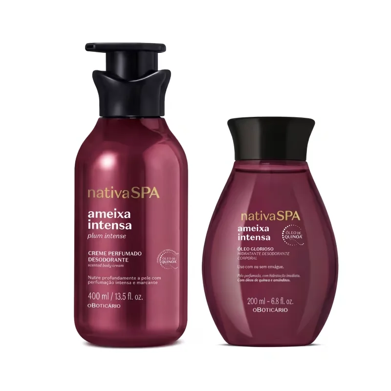 Combo Nativa Spa Ameixa Intensa: Creme Hidratante 400ml + Óleo Glorioso Hidratante 200ml