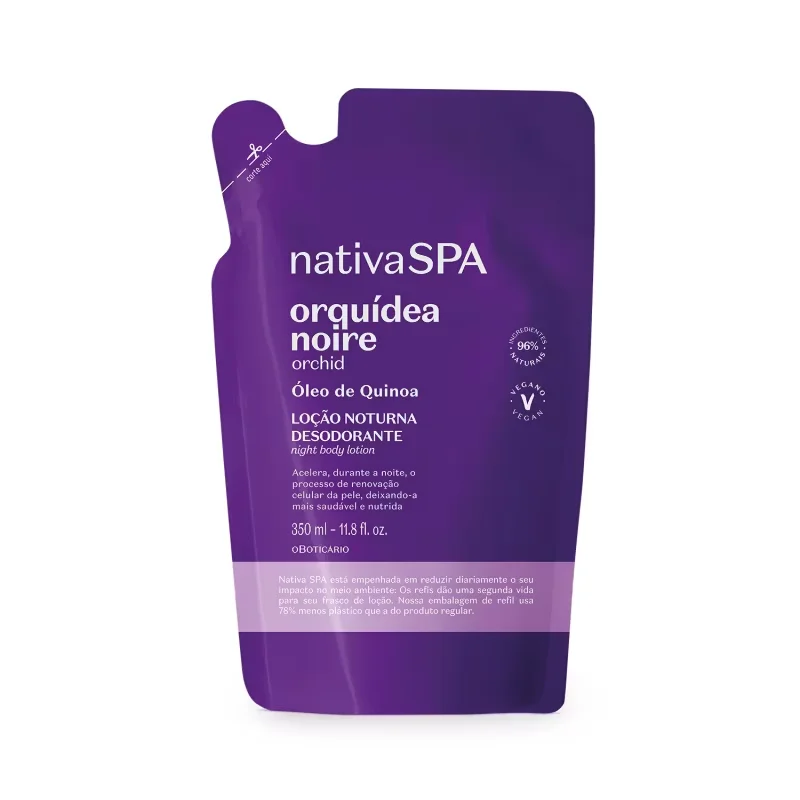 Combo Nativa Spa: Loção Corporal Ameixa Negra 400ml + Refil Orquídea Noire 350ml