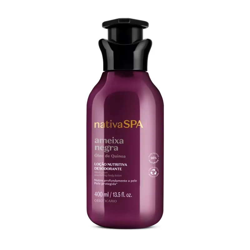Combo Nativa Spa: Loção Corporal Ameixa Negra 400ml + Refil Uva Merlot 350ml