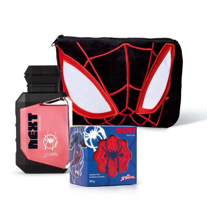 Combo Next Spider Man: Colônia Infantil 75ml + Sabone-Teia 90g + Nécessarie