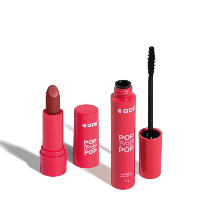 Combo POP Quem Disse, Berenice? : Batom Cremoso Marrom Nude 3,6g + Máscara de Cílios 10g