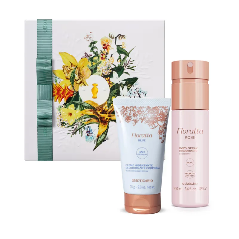 Combo Presente Dia das Mães Floratta Blue: Body Spray 100ml + Creme Corporal 75g