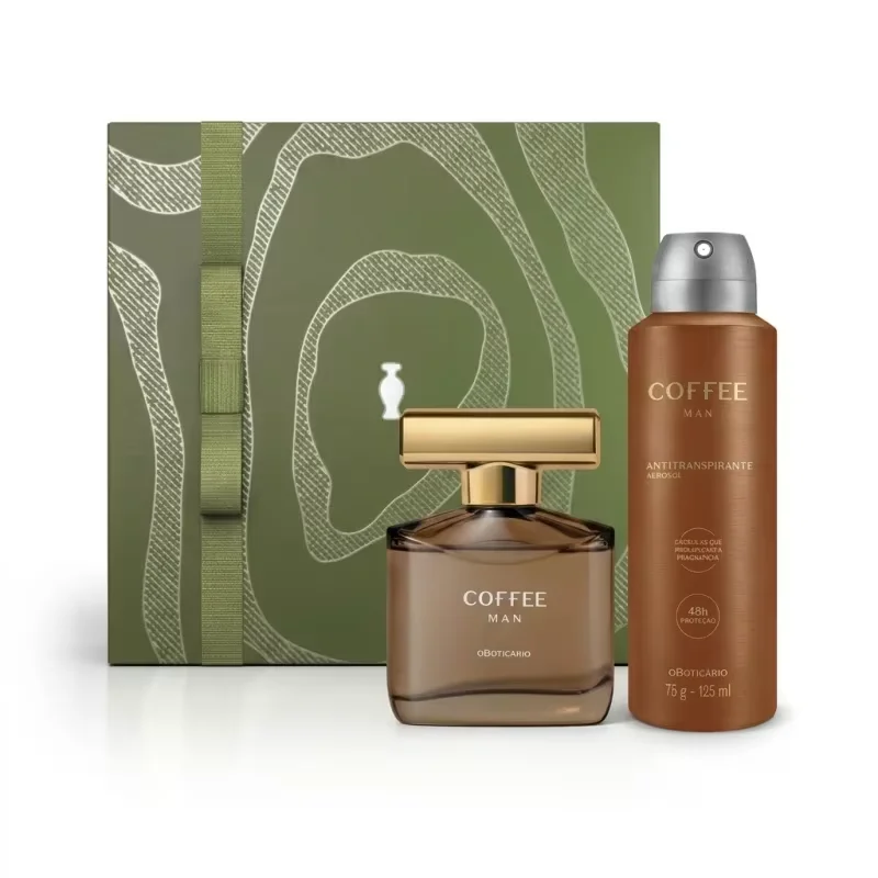 Combo Presente Dia dos Pais Coffee Man: Desodorante Colônia 100ml + Desodorante Aerossol 125ml/75g