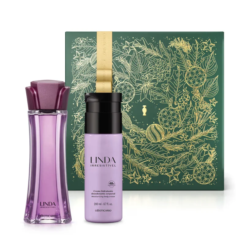 Combo Presente Linda Irresistível: Desodorante Colônia 100ml + Desodorante Hidratante 200ml + Caixa Presenteável