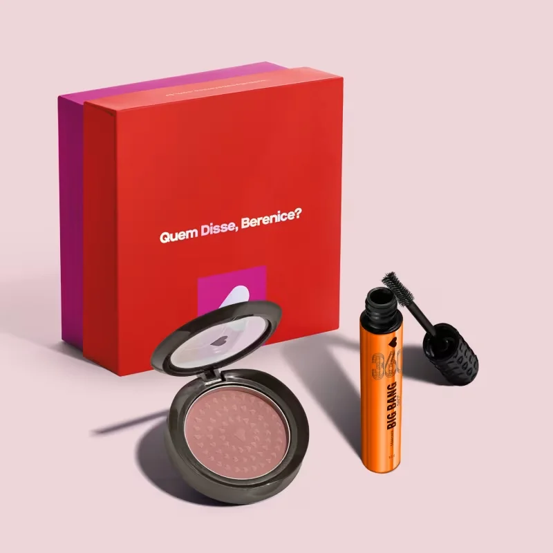Combo Presente: Máscara de Cílios 10g + Blush Compacto Malva 2g + Caixa de Presente