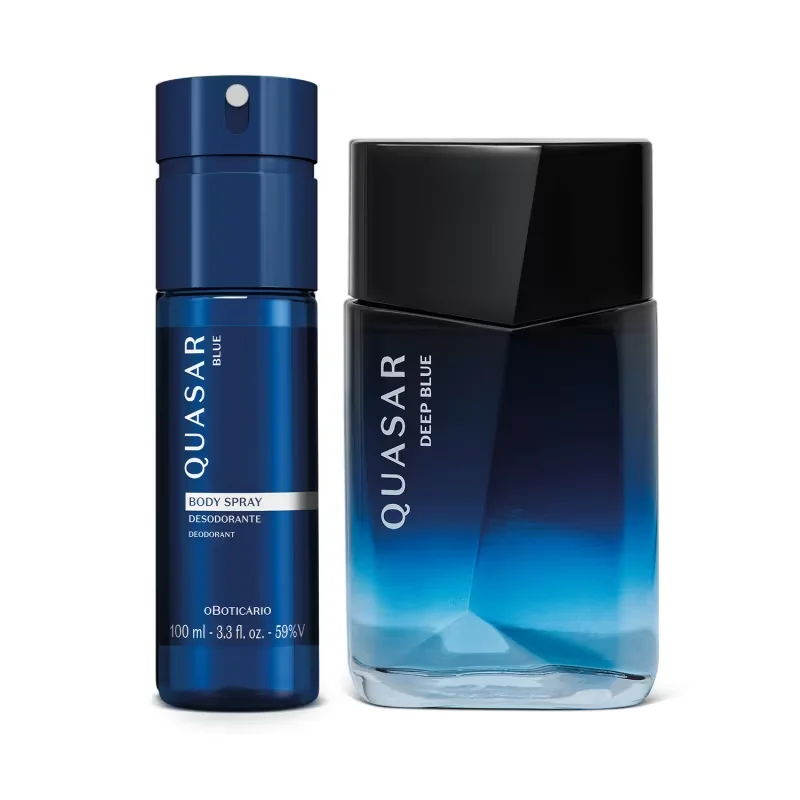 Combo Quasar Deep Blue: Desodorante Colônia 100ml + Body Spray 100ml