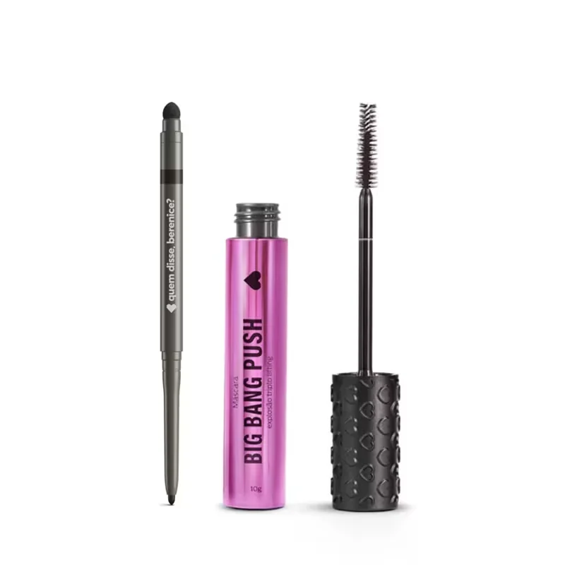 Combo Quem Disse, Berenice? Lápis Para Olhos Esfumador Preto 200mg + Máscara de Cílios 10g