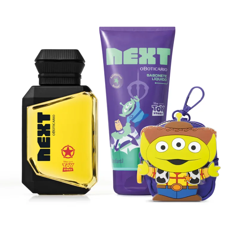 Combo Toy Story: Desodorante Colônia Xerife 75ml + Sabonete Líquido Slime 150ml + Mini Bag Alien