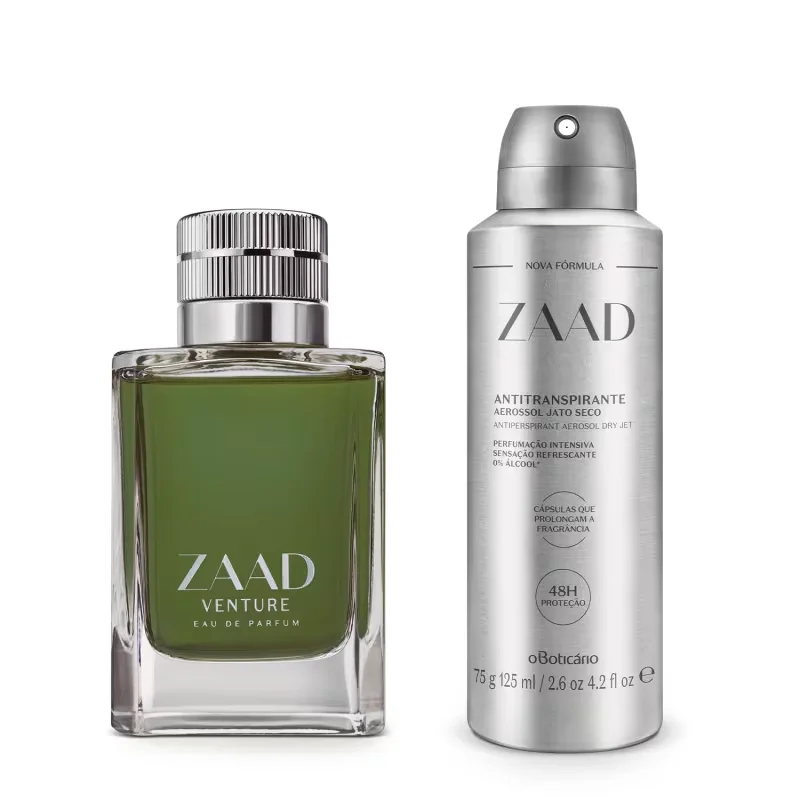 Combo Zaad Venture: Eau de Parfum 95ml + Desodorante Aerosol 75g/125ml