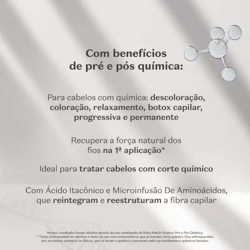 Condicionador Match Science Pré e Pós-Química 280ml
