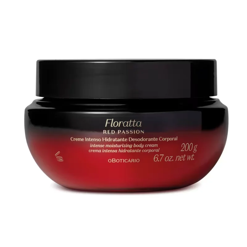 Creme Intenso Hidratante Desodorante Corporal Floratta Red Passion 200g