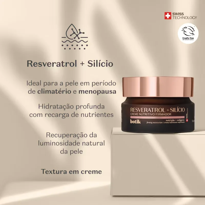 Creme Nutritivo Firmador Botik Resveratrol E Silício 40g