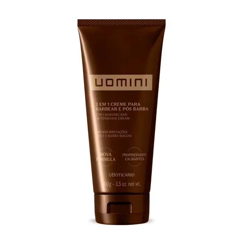 Creme Para Barbear e Pós Barba 2 em 1 Uomini 100g