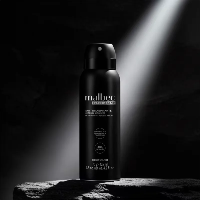 Desodorante Antitranspirante Aerossol Malbec Black Legend 75g/125ml